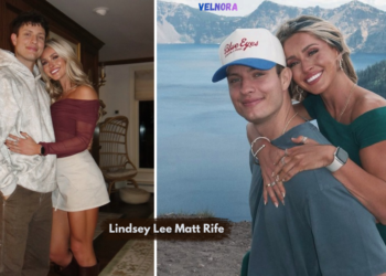 Lindsey Lee Matt Rife viral comedy search topic with stand-up microphone and audience background.