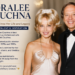 Biography graphic for Loralee Czuchna featuring an elegant couple in formal attire with warm-toned text and design.