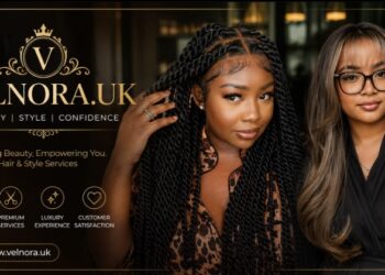 Hairstyle for round face featuring long layers and soft waves